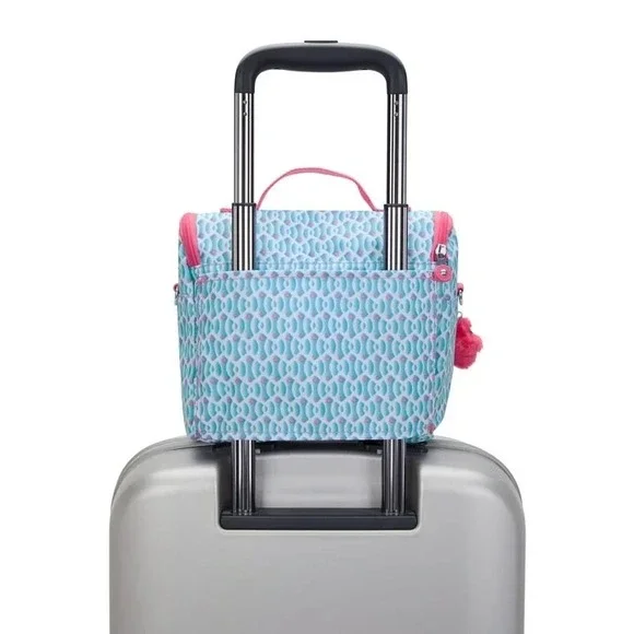 Kipling Kichirou Dreamy‎ Geo Inuslated Lunch Bag with Monkey Keychain NEW - Picture 4 of 16